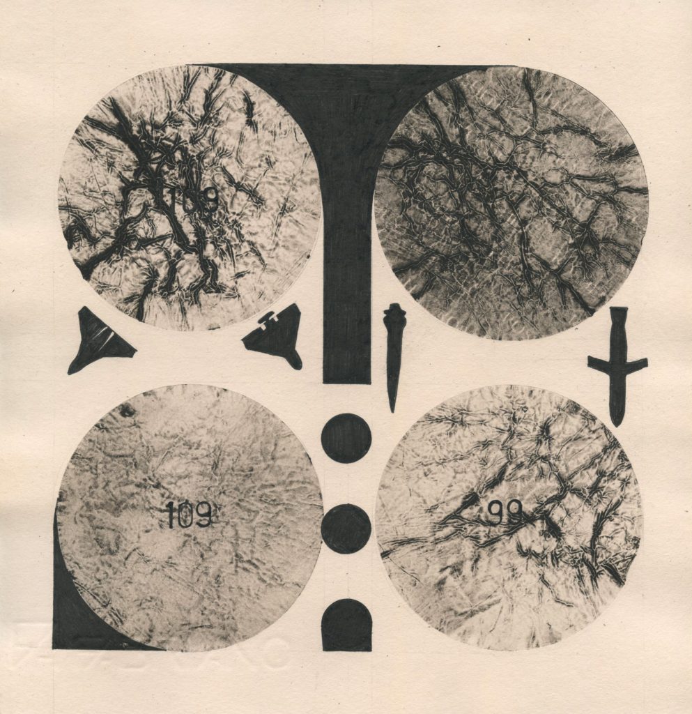 Marianna Maslova from Month/Moons series 2024 drypoint, ink, Fabriano paper size 25×25 cm